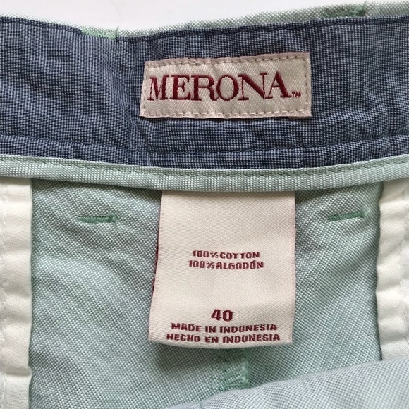 NEW Merona Light Blue Chino Club Shorts 40 - Picture 3 of 3